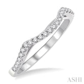 1/5 ctw Round Cut Diamond Wedding Band in 14K White Gold